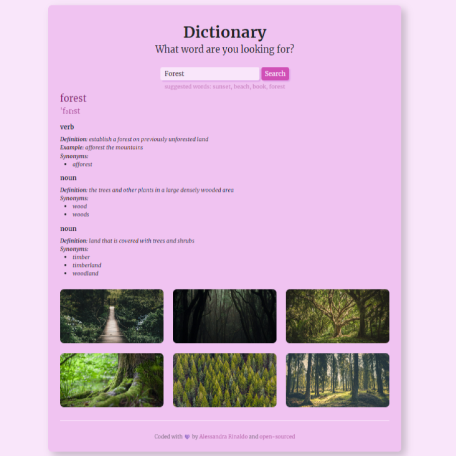 Dictionary App